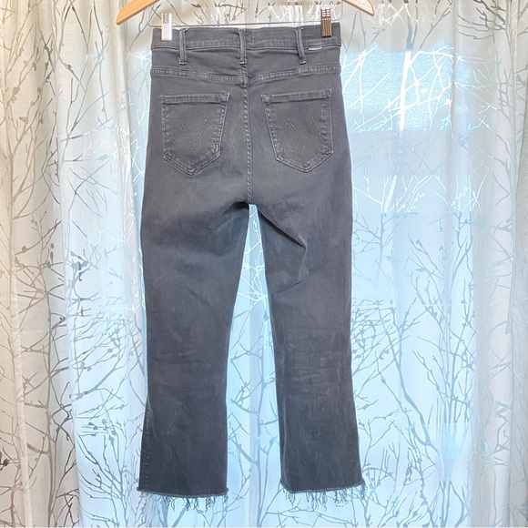 MOTHER The hustler ankle fray second chance gray black high waisted crop jeans - Picture 7 of 16